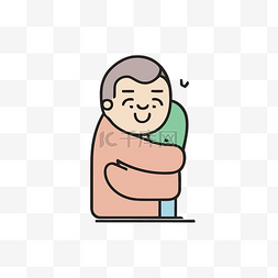 老师拥抱图片_拥抱他的朋友的男人 向量