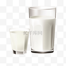 牛奶沐浴液图片_插图一盒和一杯牛奶