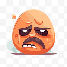 愤怒的表情卡通图片_悲伤的嘴剪贴画腐烂的鸡蛋字符悲