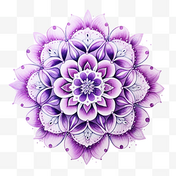紫色曼陀罗绘图