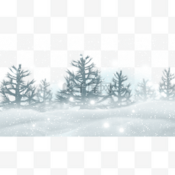 冰雪丛林图片_圣诞节冬天下雪边框
