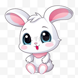 卡通表情恐怖图片_人物卡通表情可爱的兔子