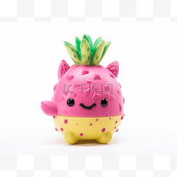 h火龙果图片_绿色眼睛的粉色玩具菠萝