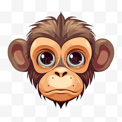可爱的猴子素材图片_猴臉 向量