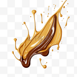 飞溅巧克力酱图片_融化的水滴和液体油漆滴 当前的