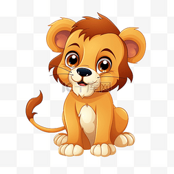 卡通可爱狮子动物
