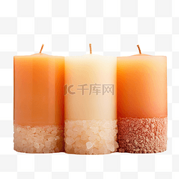 三支水疗蜡烛蜡