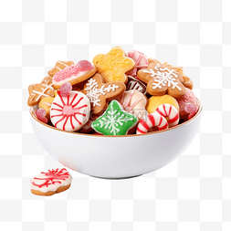 甜蜜糖果屋图片_一碗美味的自制圣诞饼干