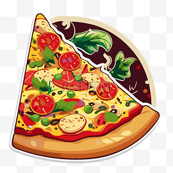 披萨皮图片_在白色背景剪贴画上显示蔬菜和西