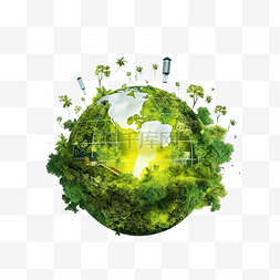 绿色地球的手图片_世界地球日绿色生态能源
