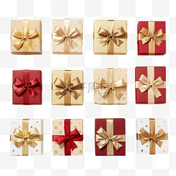 红色丝带礼包图片_节日包装的礼品盒