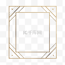 豪华婚礼几何金框边框