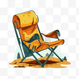 橙色沙子图片_野营椅