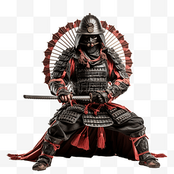 武士刀图片_有武士刀剑和扇子的武士