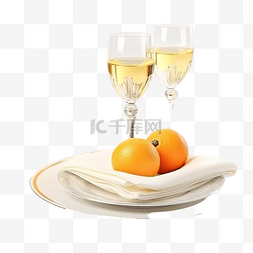 刀装饰图片_美丽的圣诞餐桌布置，有橘子和杉