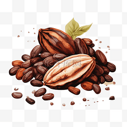 巧克力豆巧克力图片_可可 可可豆 png 插图