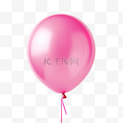气球飞行图片_粉色生日气球