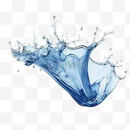 蓝色水溅起图片_3d 渲染水溅元素