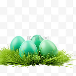 棕色枝条图片_草地上的复活节彩蛋