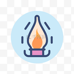 用于 ui 设计的点燃蜡烛图标平面
