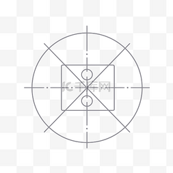 步枪的标志画在一个圆圈里，中间