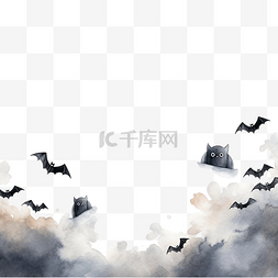 鬼魂带着蝙蝠在房子里飞来飞去，