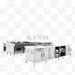 工业器具图片_3d 餐厅厨房现代工业厨房与设备概