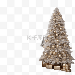 客廳的聖誕節內部有一棵聖誕樹