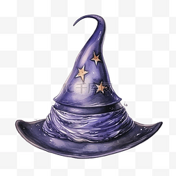 魔术帽子手绘图片_女巫帽子魔法万圣节和巫术项目水
