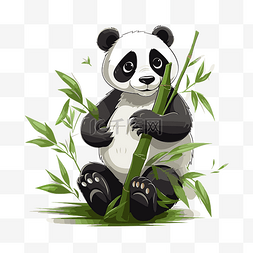 竹熊貓 向量