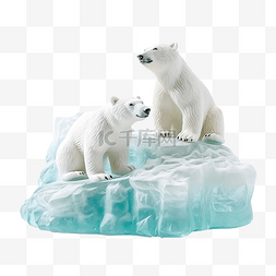 冰山北极熊图片_聖誕裝飾