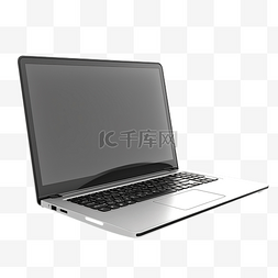 互联网图片_孤立的银色笔记本电脑