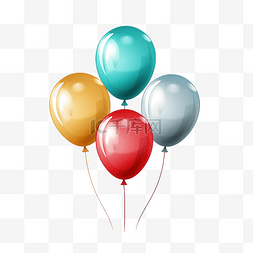 欢迎幅图片_色彩缤纷的节日派对气球插画