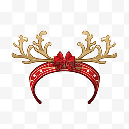 驯鹿精灵图片_圣诞圣诞老人驯鹿头带符号圣诞装