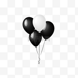 气球黑色和白色png插图