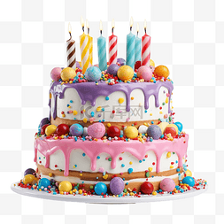 彩色全生日蛋糕