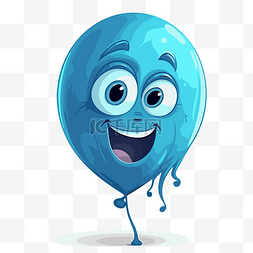 蓝色气球 向量
