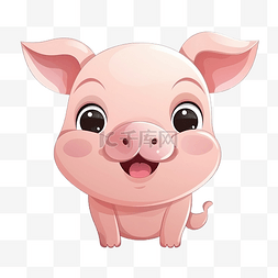 动物装饰品图片_猪脸动物卡通