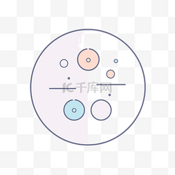 内部有彩色圆圈的圆圈图像 向量