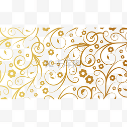 抽象底纹古典花纹图片_花卉饰品巴洛克风边框装饰金色古