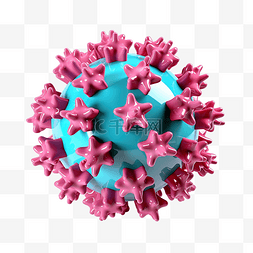 流感症状图片_covid 病毒渲染 3d 隔离