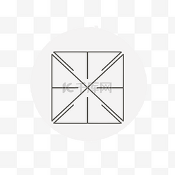 白色正方形图标图片_灰色背景上的正方形图标 向量