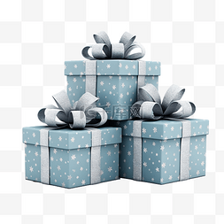生日派對图片_带蝴蝶结和丝带的礼品盒 圣诞礼