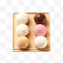 团子甜点是日本传统食品米粉