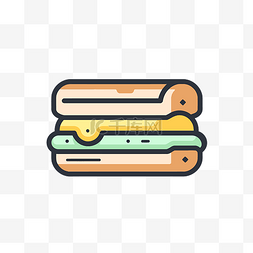 子界面设计图片_行格式的汉堡包图标 向量