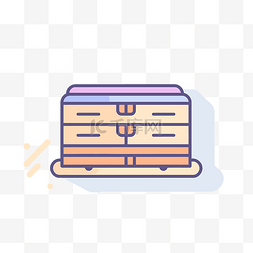 托盘箱子图片_一个手提箱的图标，带有两个箱子