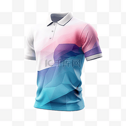 衣服polo图片_Polo 衫短袖印花样机 3D 渲染正面和