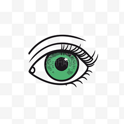 灰色背景上绿色色调的眼睛 向量
