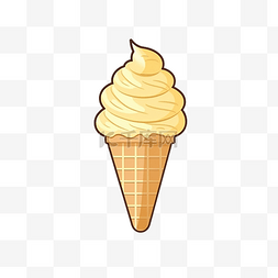简约风格的冰淇淋甜筒插图