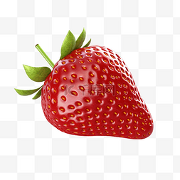 一半的草莓图片_3d 渲染草莓透视图